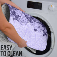 Polynesia Bathroom Set Hibiscus Hawaiian Tribal Tattoo Retro Violet - Polynesian Pride