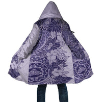 Polynesia Cloak Hibiscus Hawaiian Tribal Tattoo Retro Violet - Polynesian Pride