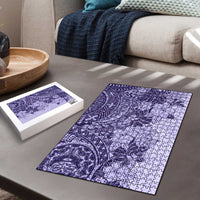 Polynesia Puzzle Hibiscus Hawaiian Tribal Tattoo Retro Violet - Polynesian Pride