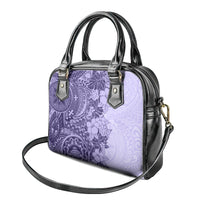 Polynesia Shoulder Handbag Hibiscus and Hawaiian Tribal Tattoo Retro Style Violet Color LT9 - Polynesian Pride