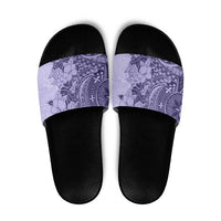 Polynesia Slide Sandals Hibiscus Hawaiian Tribal Tattoo Retro Violet LT9 Violet - Polynesian Pride