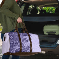 Polynesia Travel Bag Hibiscus Hawaiian Tribal Tattoo Retro Violet - Polynesian Pride