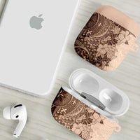 Polynesia AirPods Case Hibiscus Hawaiian Tribal Tattoo Retro Pink Pastel - Polynesian Pride