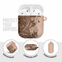 Polynesia AirPods Case Hibiscus Hawaiian Tribal Tattoo Retro Pink Pastel - Polynesian Pride