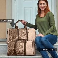 Polynesia Travel Bag Hibiscus Hawaiian Tribal Tattoo Retro Pink Pastel - Polynesian Pride