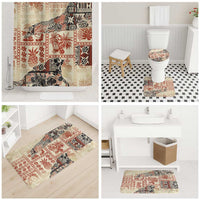 Hawaii Beige Version Bathroom Set Aloha Tribal Pattern - Polynesian Pride