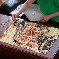 Hawaii Beige Version Puzzle Aloha Tribal Pattern - Polynesian Pride