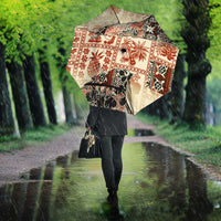 Hawaii Beige Version Umbrella Aloha Tribal Pattern - Polynesian Pride