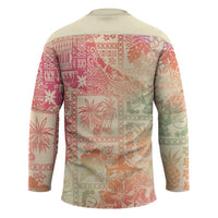 Hawaii Sweat Pink Ombre Hockey Jersey Aloha Tribal Pattern LT9 - Polynesian Pride