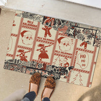 Aloha Hawaii Christmas Rubber Doormat Mele Kalikimaka Tapa Tribal Retro Style LT9 - Polynesian Pride