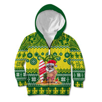Cook Islands Christmas Kid Hoodie Santa Beach Meri Kiritimiti LT9 - Polynesian Pride