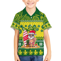 Personalised Cook Islands Christmas Hawaiian Shirt Santa Beach Meri Kiritimiti LT9 - Polynesian Pride
