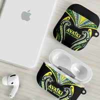 Rugby Cook Islands Avaiki AirPods Case Black Kuki Airani Tribal Maori Inspired - Polynesian Pride