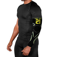 Custom Rugby Cook Islands Avaiki Arm Sleeves - Kuki Airani Tribal Black LT9 - Polynesian Pride
