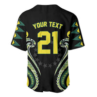 Custom Rugby Cook Islands Avaiki Baseball Jersey Black Kuki Airani Tribal Maori Inspired - Polynesian Pride