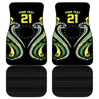 Custom Rugby Cook Islands Avaiki Car Mats Black Kuki Airani Tribal Maori Inspired LT9 - Polynesian Pride