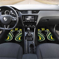 Custom Rugby Cook Islands Avaiki Car Mats Black Kuki Airani Tribal Maori Inspired LT9 Set 2pcs - Front Black - Polynesian Pride