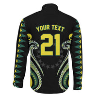 Custom Rugby Cook Islands Avaiki Family Matching Puletasi and Hawaiian Shirt Black Kuki Airani Tribal Maori Inspired LT9 - Polynesian Pride