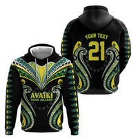 Custom Rugby Cook Islands Avaiki Hoodie Black Kuki Airani Tribal Maori Inspired LT9 - Polynesian Pride