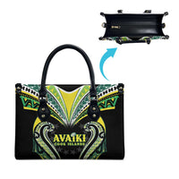 Rugby Cook Islands Avaiki Leather Bag Black Kuki Airani Tribal Maori Inspired - Polynesian Pride