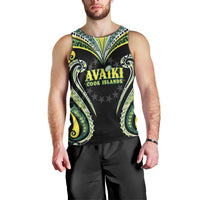Custom Rugby Cook Islands Avaiki Men Tank Top Black Kuki Airani Tribal Maori Inspired LT9 - Polynesian Pride