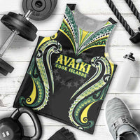 Custom Rugby Cook Islands Avaiki Men Tank Top Black Kuki Airani Tribal Maori Inspired LT9 - Polynesian Pride