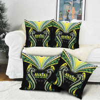 Rugby Cook Islands Avaiki Pillow Cover Black Kuki Airani Tribal Maori Inspired LT9 - Polynesian Pride