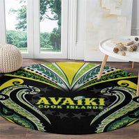 Rugby Cook Islands Avaiki Round Carpet Black Kuki Airani Tribal Maori Inspired LT9 - Polynesian Pride