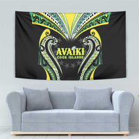 Rugby Cook Islands Avaiki Tapestry Black Kuki Airani Tribal Maori Inspired - Polynesian Pride