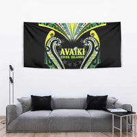 Rugby Cook Islands Avaiki Tapestry Black Kuki Airani Tribal Maori Inspired - Polynesian Pride