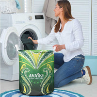 Rugby Cook Islands Avaiki Laundry Basket Green Kuki Airani Tribal Maori Inspired LT9 - Polynesian Pride