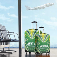 Rugby Cook Islands Avaiki Luggage Cover Green Kuki Airani Tribal Maori Inspired - Polynesian Pride
