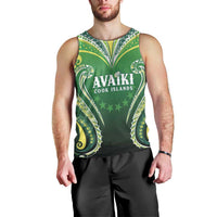 Custom Rugby Cook Islands Avaiki Men Tank Top Green Kuki Airani Tribal Maori Inspired LT9 - Polynesian Pride