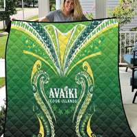 Rugby Cook Islands Avaiki Quilt Green Kuki Airani Tribal Maori Inspired LT9 Green - Polynesian Pride
