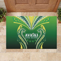 Rugby Cook Islands Avaiki Rubber Doormat Green Kuki Airani Tribal Maori Inspired LT9 Green - Polynesian Pride