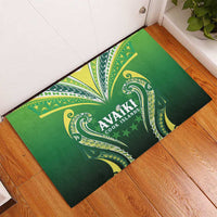 Rugby Cook Islands Avaiki Rubber Doormat Green Kuki Airani Tribal Maori Inspired LT9 - Polynesian Pride