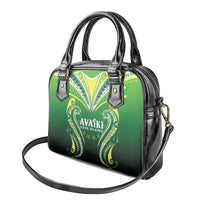 Rugby Cook Islands Avaiki Shoulder Handbag Green Kuki Airani Tribal Maori Inspired LT9 - Polynesian Pride