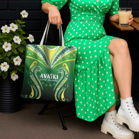 Rugby Cook Islands Avaiki Tote Bag Green Kuki Airani Tribal Maori Inspired LT9 - Polynesian Pride