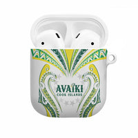 Rugby Cook Islands Avaiki AirPods Case White Kuki Airani Tribal Maori Inspired LT9 White - Polynesian Pride
