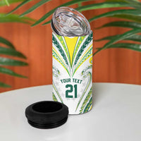 Custom Rugby Cook Islands Avaiki 4 in 1 Can Cooler Tumbler White Kuki Airani Tribal Maori Inspired LT9 - Polynesian Pride