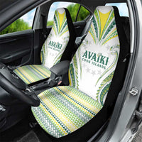Rugby Cook Islands Avaiki Car Seat Cover White Kuki Airani Tribal Maori Inspired LT9 - Polynesian Pride