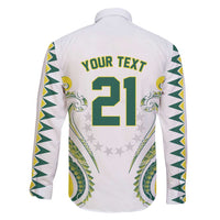 Custom Rugby Cook Islands Avaiki Family Matching Mermaid Dress and Hawaiian Shirt White Kuki Airani Tribal Maori Inspired - Polynesian Pride