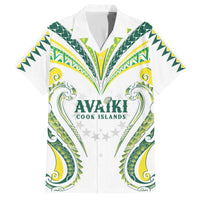 Custom Rugby Cook Islands Avaiki Family Matching Off The Shoulder Long Sleeve Dress and Hawaiian Shirt White Kuki Airani Tribal Maori Inspired - Polynesian Pride