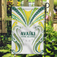 Rugby Cook Islands Avaiki Garden Flag White Kuki Airani Tribal Maori Inspired LT9 Garden Flag White - Polynesian Pride