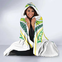 Rugby Cook Islands Avaiki Hooded Blanket White Kuki Airani Tribal Maori Inspired LT9 - Polynesian Pride