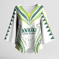 Custom Rugby Cook Islands Avaiki Kimono Sleeve Blouse White Kuki Airani Tribal Maori Inspired - Polynesian Pride