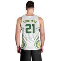 Custom Rugby Cook Islands Avaiki Men Tank Top White Kuki Airani Tribal Maori Inspired LT9 - Polynesian Pride