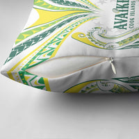 Rugby Cook Islands Avaiki Pillow Cover White Kuki Airani Tribal Maori Inspired LT9 - Polynesian Pride