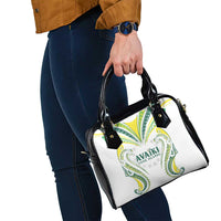 Rugby Cook Islands Avaiki Shoulder Handbag White Kuki Airani Tribal Maori Inspired - Polynesian Pride