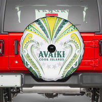 Rugby Cook Islands Avaiki Spare Tire Cover White Kuki Airani Tribal Maori Inspired - Polynesian Pride